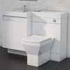 1200mm Toilet and Basin Combination Unit - 2 Drawers - White - Left Hand - Agora