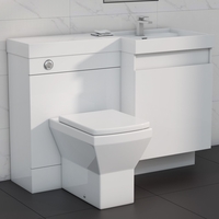 1200mm Toilet and Basin Combination Unit - 2 Drawers - White - Right Hand -Agora