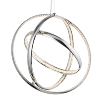 3 LED Hoop Chrome Pendant Light - Gyro