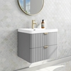 600mm Grey Wall Hung Vanity Unit with Basin - Empire