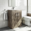 600mm Grey Wood Freestanding Vanity Unit with Basin - Ashford