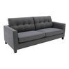 Astrid Grey Fabric 3 Seater Sofa with Button Back