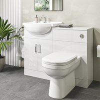 Basin Vanity Combination Unit with Back to Wall Toilet 550mm - Classic Range