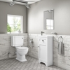 Baxenden Cloakroom Toilet Suite with White Floorstanding Vanity Unit and Basin and Park Royal Toilet
