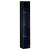 Black Floating Displaying Cabinet with Glass Shelves - Neo