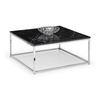Black Marble Coffee Table with Silver Base - Julian Bowen Scala