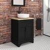 Camden Matt Black 600mm Vanity Unit with Arabella Round Countertop Basin