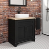 Camden Matt Black 800mm Vanity Unit with Tennessee Round Countertop Basin