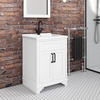 Camden Matt White 600mm Vanity Unit with Basin
