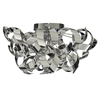 Chrome Twisted Flush Ceiling Light - Curls