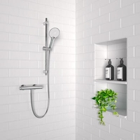 Cool Touch Thermostatic Bar Valve with Round 3 Function Slide Rail Kit