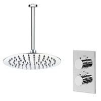 EcoS9 Thermostatic Dual Shower Valve With Overhead and Ceiling arm