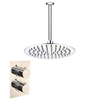 EcoS9 Thermostatic Dual Shower Valve With Ultra Slim Overhead and Ceiling Arm
