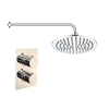 EcoS9 Thermostatic Dual Shower Valve With Ultra Slim Overhead and Wall Arm