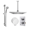 EcoStyle Thermostatic Dual Outlet Shower Valve with Rina Slide Rail Kit and Shower Head