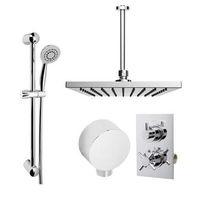 EcoStyle Thermostatic Dual Outlet Shower Valve with Rina Slide Rail Kit and Shower Head