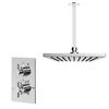 EcoStyle Thermostatic Dual Shower Valve With Overhead and Ceiling arm