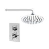 EcoStyle Thermostatic Dual Shower Valve With Ultra Slim Overhead and Wall Arm