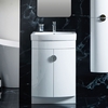 Elm D Shape 600mm Furniture Ceramic Basin Vanity Unit