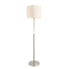 Floor Lamp in Chrome with Fabric Shade - Andromeda