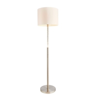 Floor Lamp in Chrome with Fabric Shade - Andromeda