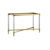 Glass Console Table with Gold Frame - Marissa
