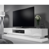 GRADE A1 - Evoque Large White High Gloss TV Unit with LED Lighting - TV
