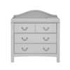 Grey Changing Unit with Drawers and Towel Rail - East Coast Toulouse