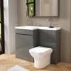 Grey Vanity Unit and Back to Wall Toilet Left Hand - Florence