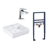 Grohe Cube Ceramic Wall Hung Basin Tap & Frame Pack - W600mm