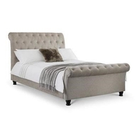 Julian Bowen Ravello Deep Button Double Bed Frame in Mink