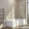 L Shaped Left Hand Walk In Bath and Shower with Screen 1700mm - Yale