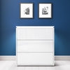 Lucia White High Gloss Chest of Drawers with LED Feature