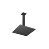 Matt Black Square 250mm Shower Head With Ceiling Arm