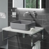 Matt Grey Square 360mm Countertop Basin and Waste - Augusta
