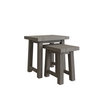Nest of 2 Grey Oak Side Tables - Ambleside