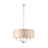 Nickel 4 Light Pendant Chandelier with Shade - Vienna