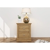 Oak Bedside Table with 2 Drawers - Devon - LPD