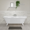Park Royal Freestanding Bath Double Ended Roll Top White with White Feet - 1795 x 785mm