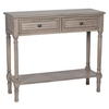 Pine Wood Console Table with Low Shelf