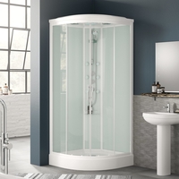 Quadrant Shower Cabin with 6 Body Jets & Hydromassage 900 x 900mm - Aqualine Range