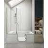 Right Hand Walk in Bath and Shower with Seat & Screen 1700mm - Kineduo