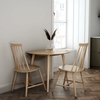 Round Oak Drop Leaf Dining Set with 2 Oak Spindle Dining Chairs