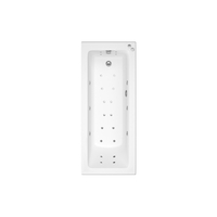 Rutland Single Ended Bath with 14 Jet Whirlpool System and 12 Jet Airspa System - 1700 x 750mm