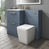 Sion Matt Blue 1100mm Combination Unit with Voss Back to Wall Toilet