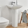 Tabor 460mm Basin and Pedestal - waste and tap included