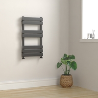 Tundra Anthracite Heated Towel Rail - 800 x 450mm