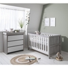 Tutti Bambini Modena Grey and White Cot Bed with Changing Table