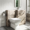 Universal Toilet and Basin Combination Unit -Grey Textured Wood- Ashford