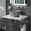 Verona Matt Grey Countertop Basin 358mm and Waste